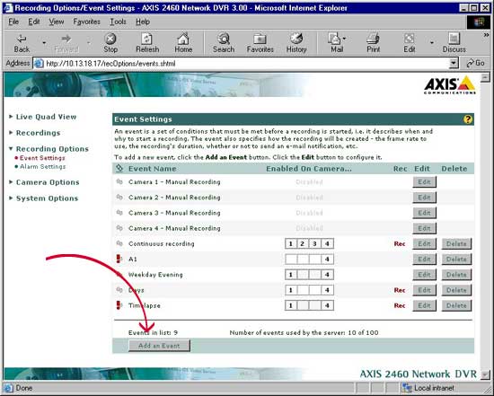 AXIS 2460 Network DVR Application_0904